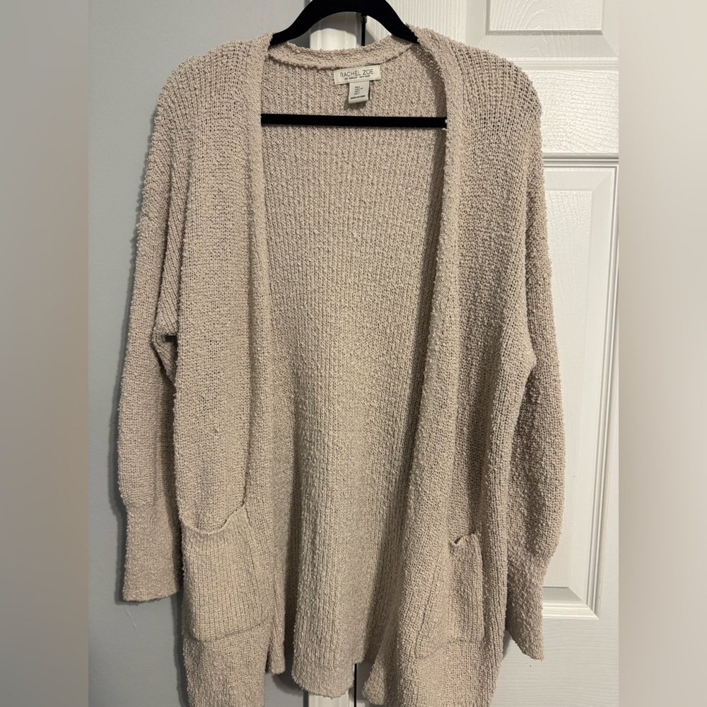 Rachel Zoe Cream Textured Cardigan